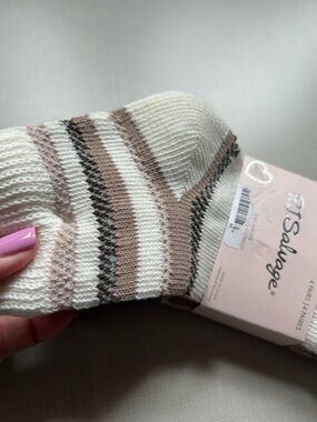 PJ Salvage Women’s Cream & Brown Striped Socks - 4 Pairs